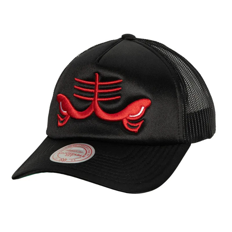 Men's Mitchell & Ness NBA Logo Remix Trucker Snapback Hwc Bulls sold by Zulily