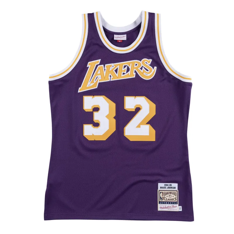 Mitchell & Ness NBA Authentic Road Jersey La Lakers 84 Magic Johnson sold by Zulily