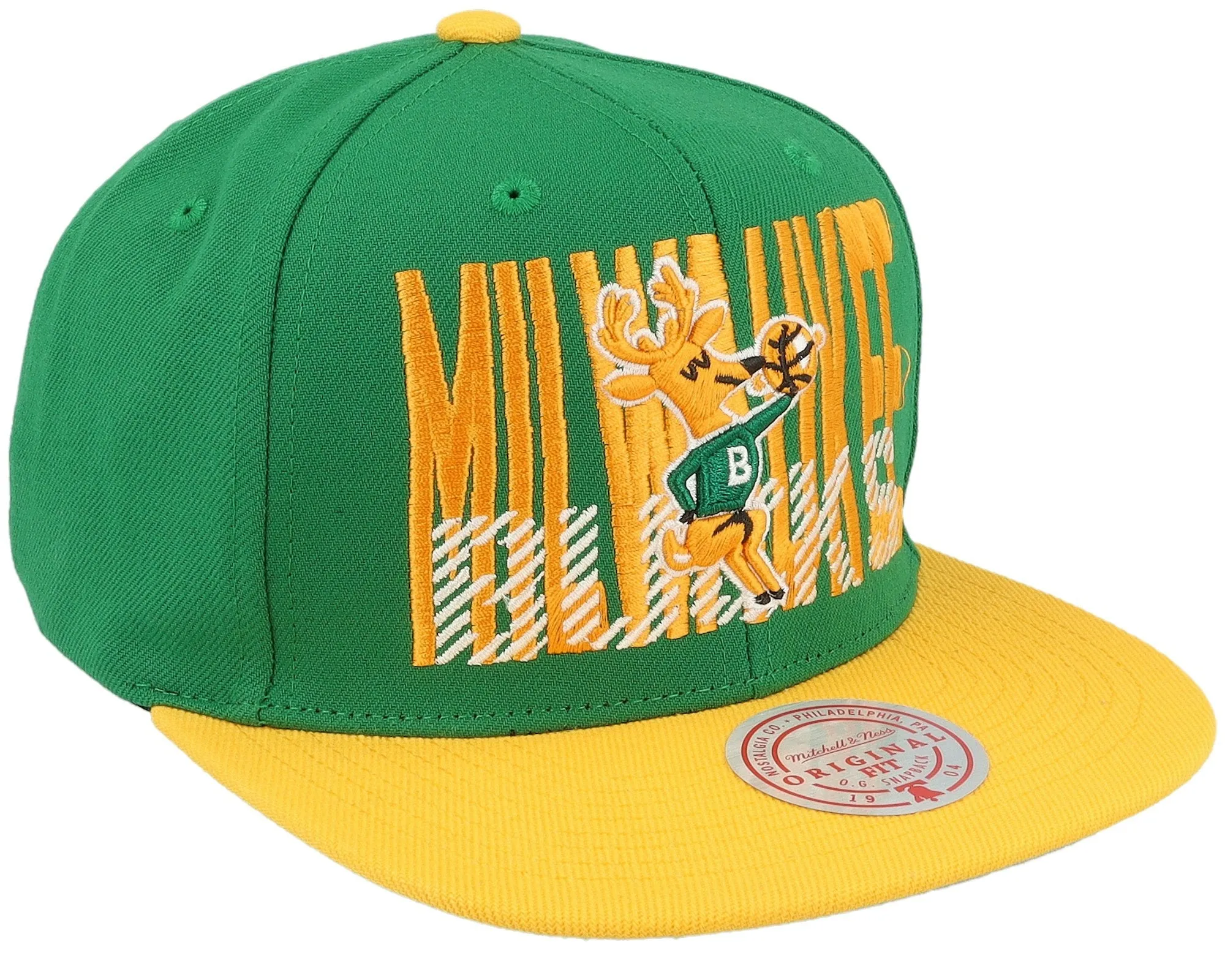 Men's Mitchell & Ness NBA Cross Check Snapback Hwc Bucks sold by Zulily product image thumbnail 2