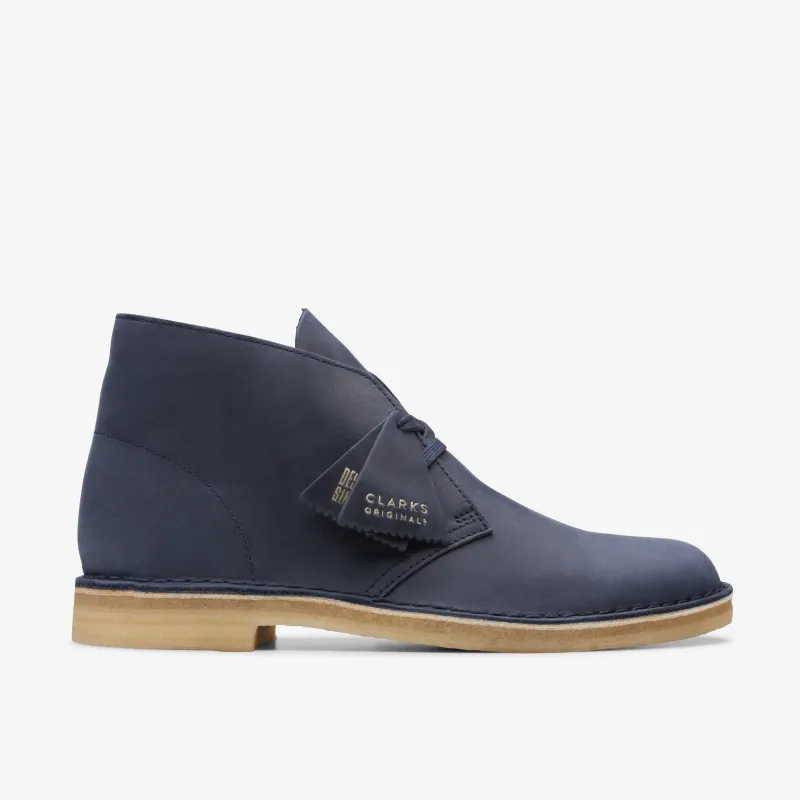 Men's Clarks Desert Boot - Navy Leather sold by Zulily