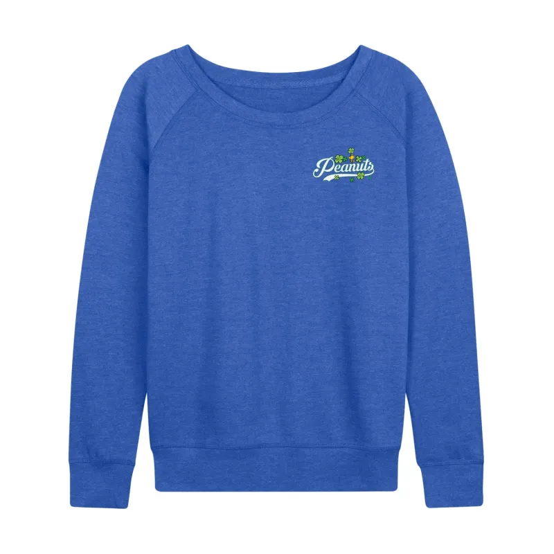 Peanuts - Lucky Jersey - Women's French Terry Long Sleeve Pullover sold by Zulily