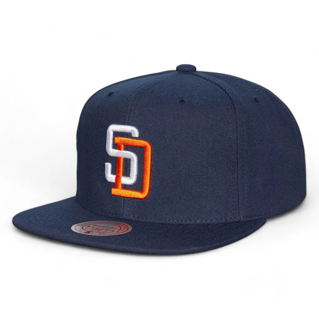 Men's Mitchell & Ness MLB Evergreen Snapback Coop Padres - Navy sold by Zulily