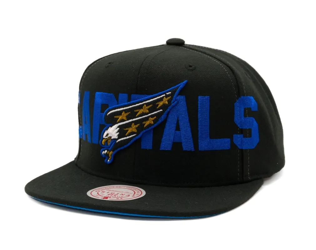 Men's Mitchell & Ness Nhl Full Frontal Snapback Vntg Capitals - Black sold by Zulily