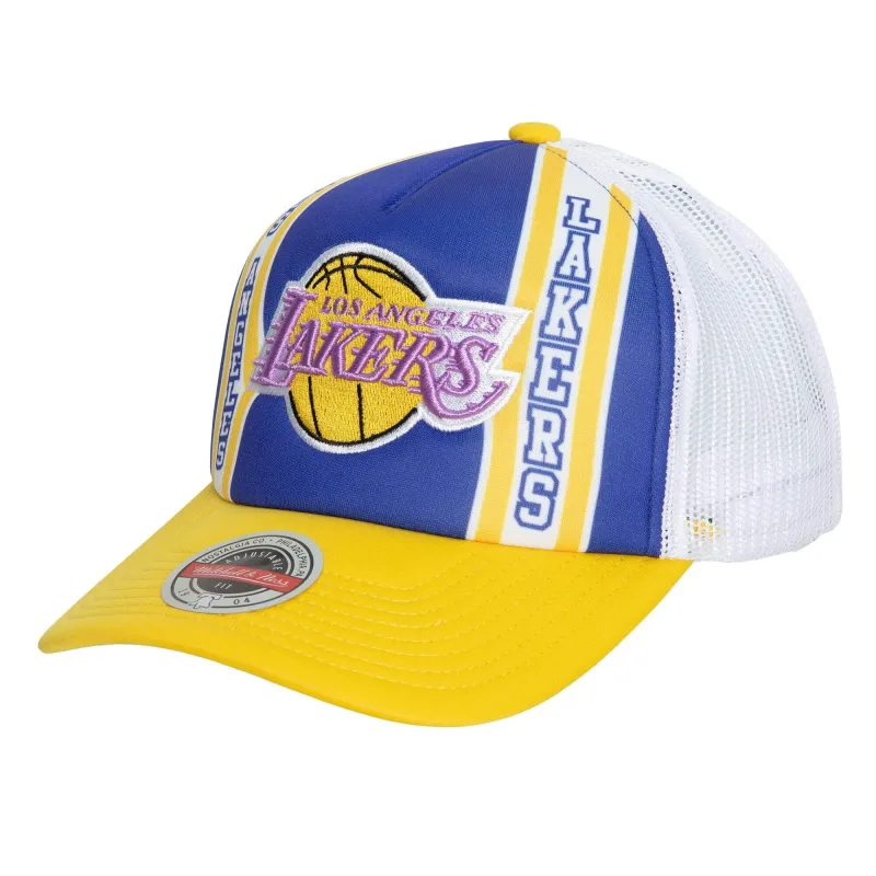Men's Mitchell & Ness NBA Retro Trucker Snapback Hwc Lakers sold by Zulily