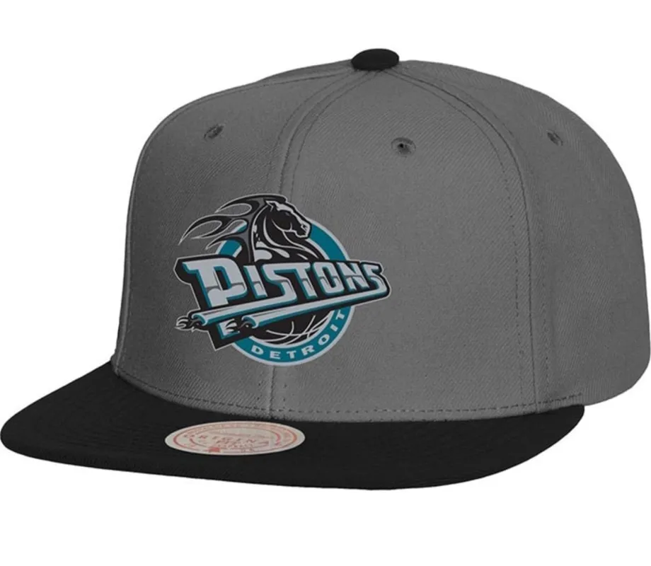 Men's Mitchell & Ness NBA Storm Front Snapback Hwc Pistons - Grey sold by Zulily