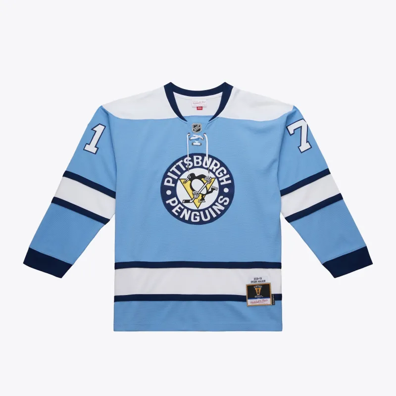Men's Mitchell & Ness Nhl Light Blue Jersey Penguins 2008 Evgeni Malkin sold by Zulily