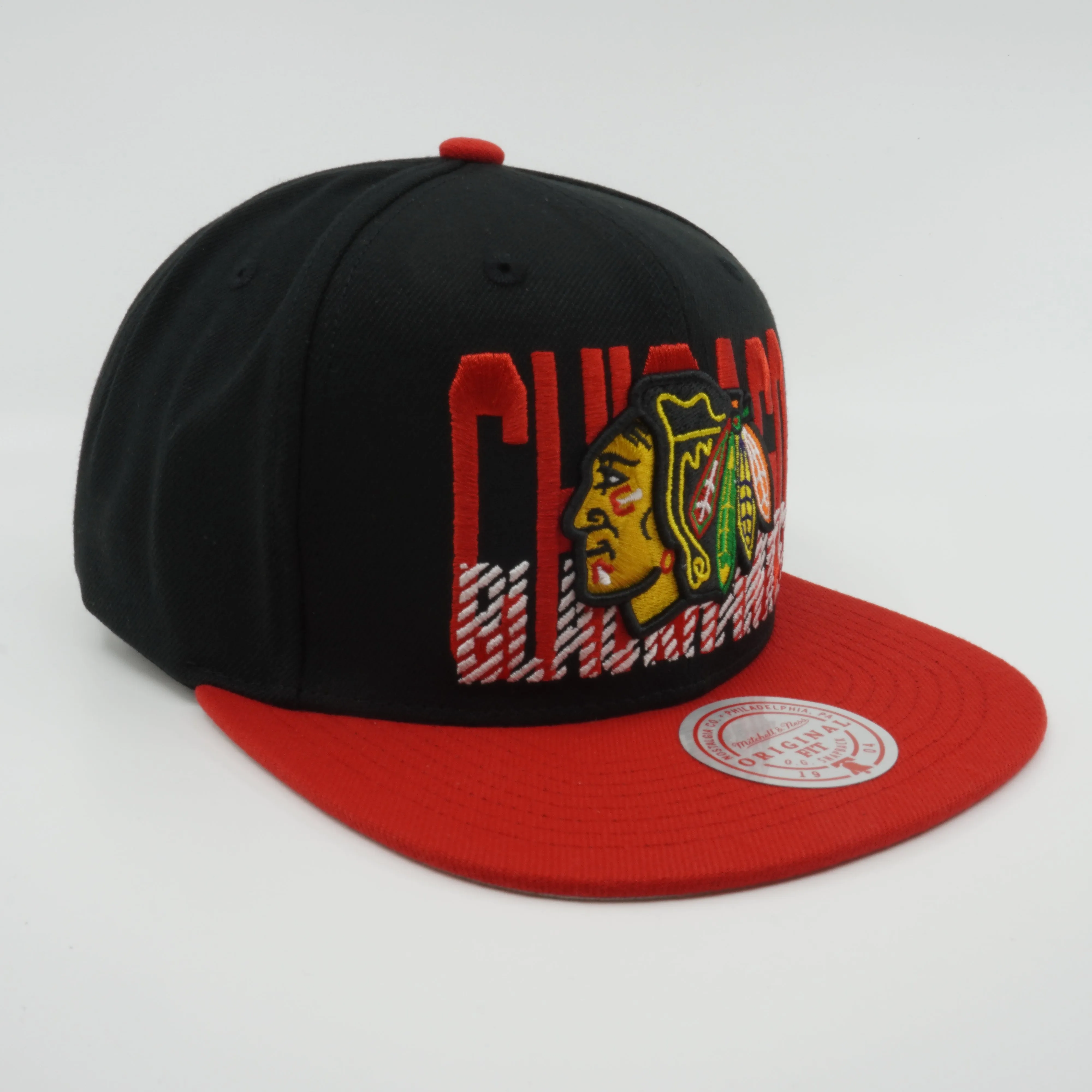 Men's Mitchell & Ness Nhl Cross Check Snapback Blackhawks - Black sold by Zulily product image thumbnail 3