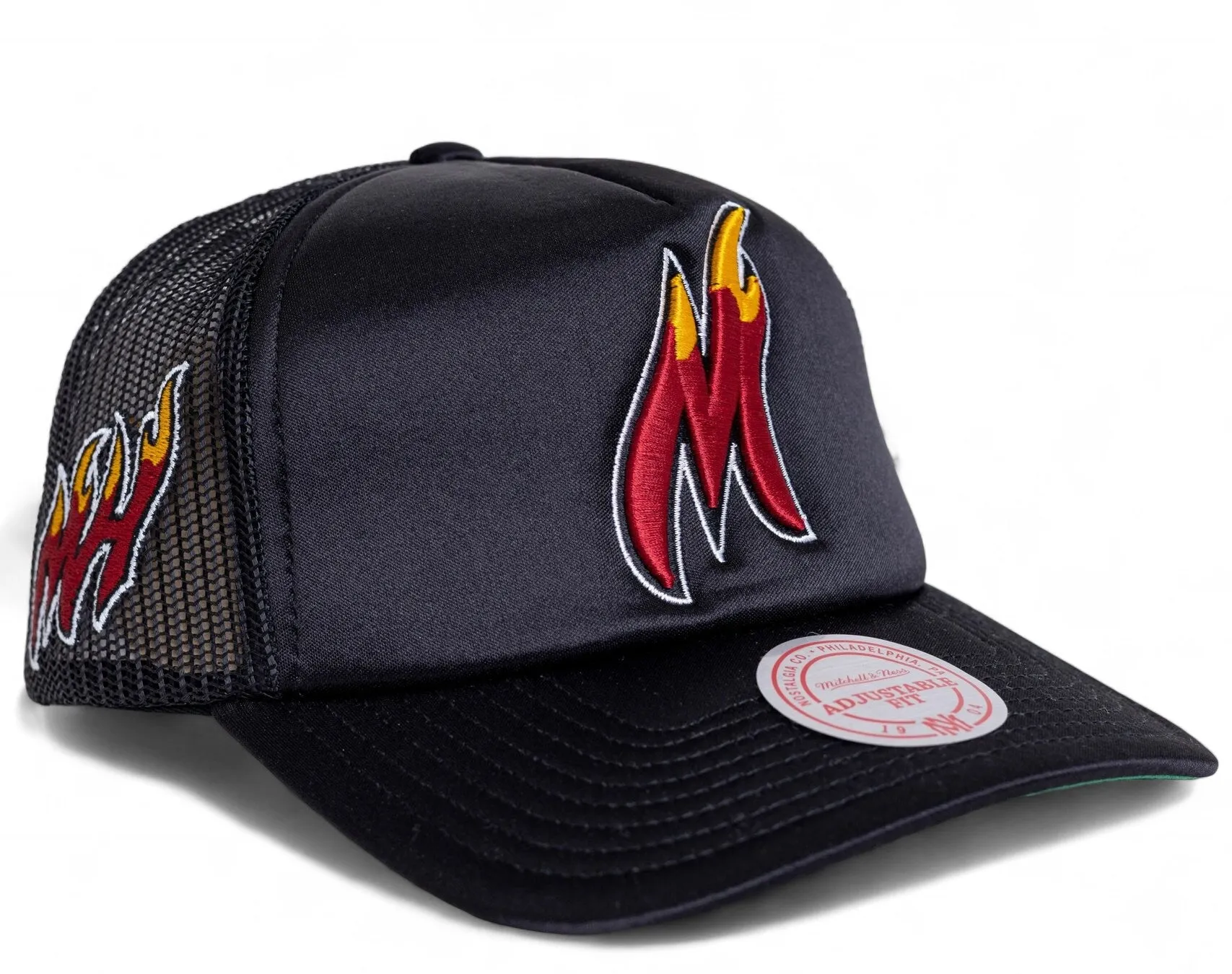 Men's Mitchell & Ness NBA Logo Remix Trucker Snapback Hwc Heat sold by Zulily