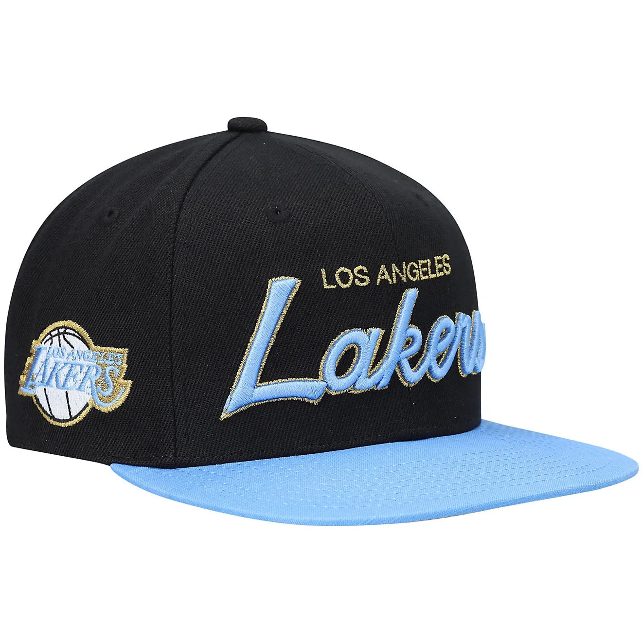 Men's Mitchell & Ness NBA 75Th Gold Snapback Lakers - Black-Blue sold by Zulily product image thumbnail 3