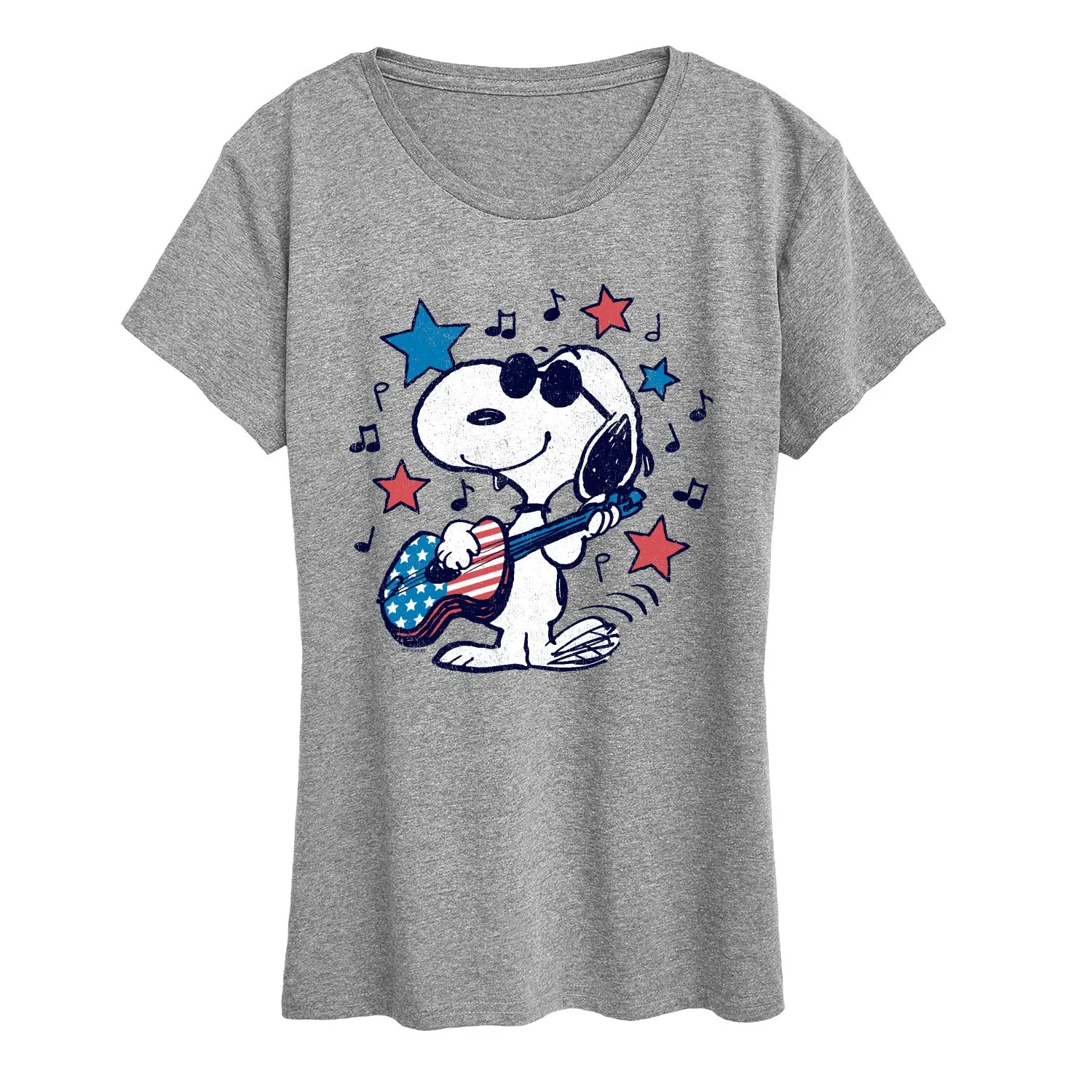 Peanuts - Snoopy Americana Guitar - Women's Short Sleeve Graphic T-Shirt sold by Zulily product image thumbnail 4