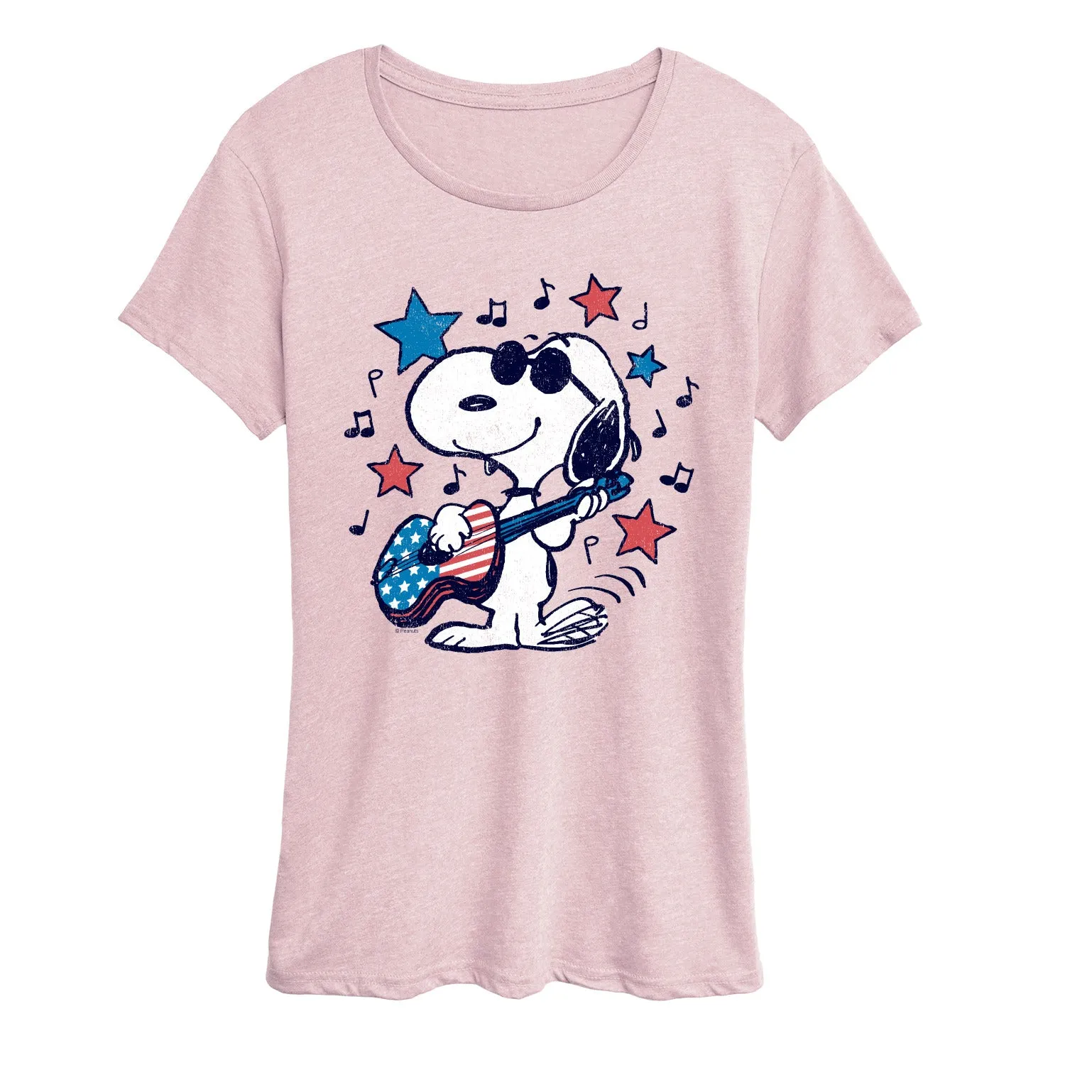 Peanuts - Snoopy Americana Guitar - Women's Short Sleeve Graphic T-Shirt sold by Zulily product image thumbnail 5