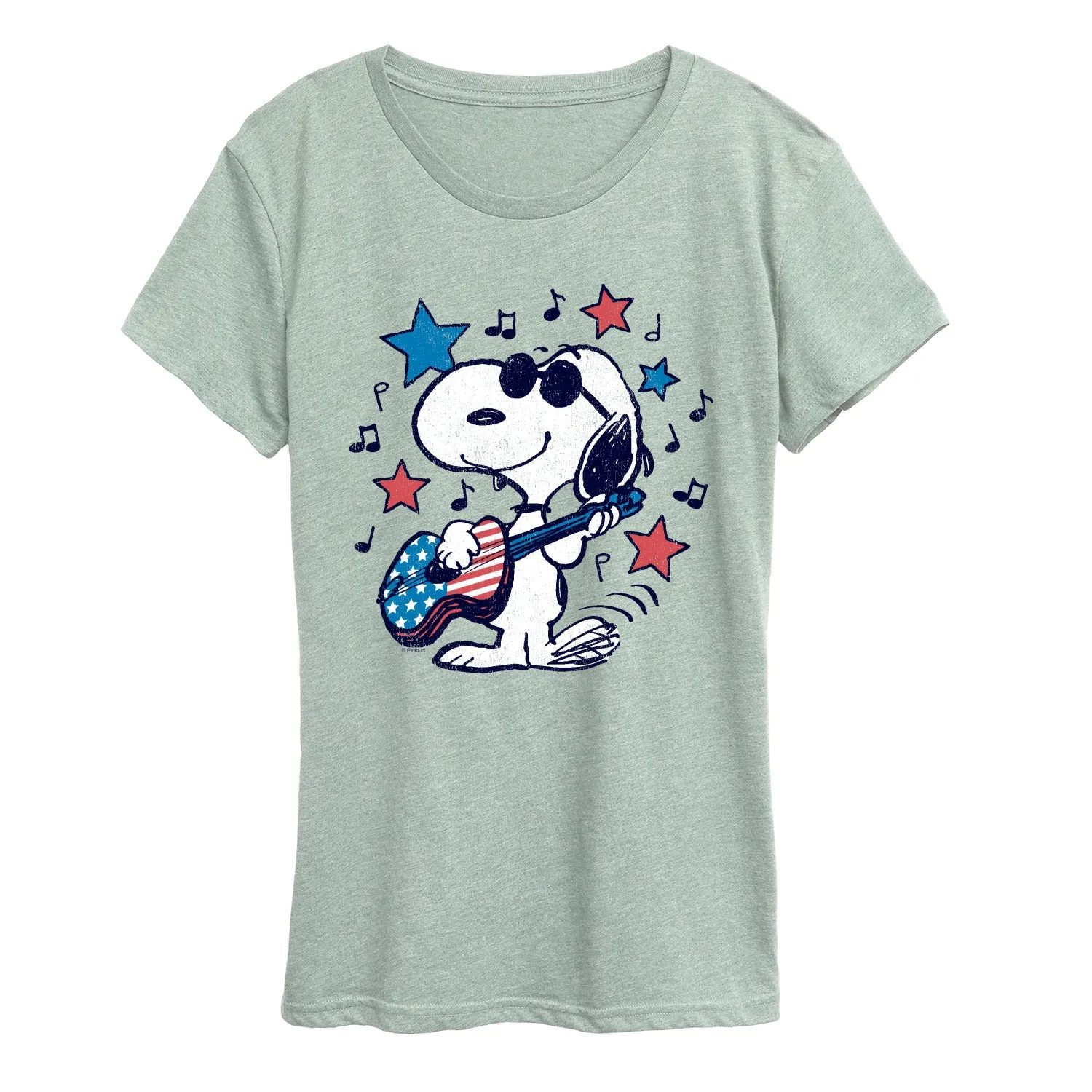 Peanuts - Snoopy Americana Guitar - Women's Short Sleeve Graphic T-Shirt sold by Zulily product image thumbnail 2