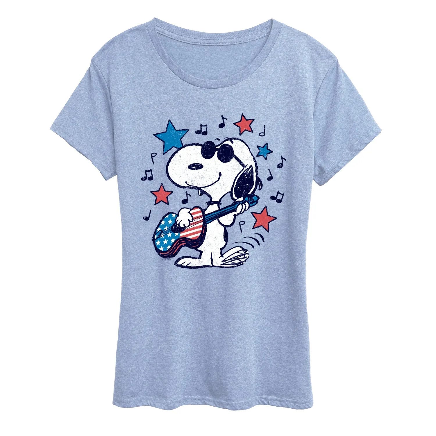 Peanuts - Snoopy Americana Guitar - Women's Short Sleeve Graphic T-Shirt sold by Zulily product image thumbnail 3