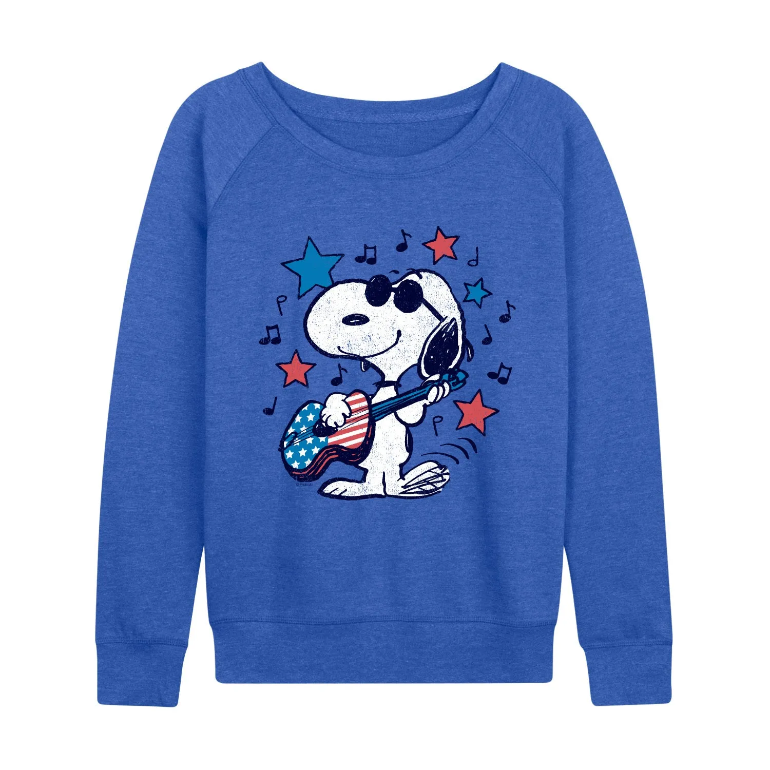 Peanuts - Snoopy Americana Guitar - Women's French Terry Long Sleeve Pullover sold by Zulily