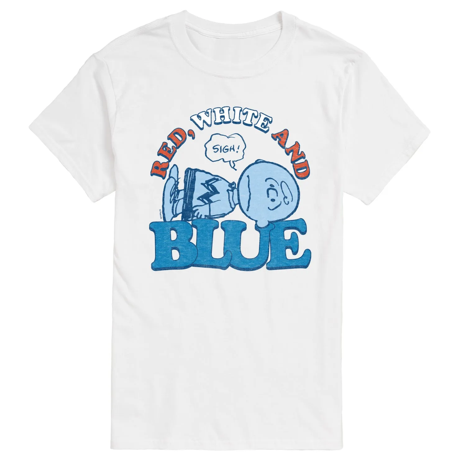 Peanuts - Red White and Blue Charlie Brown - Men's Short Sleeve Graphic T-Shirt sold by Zulily