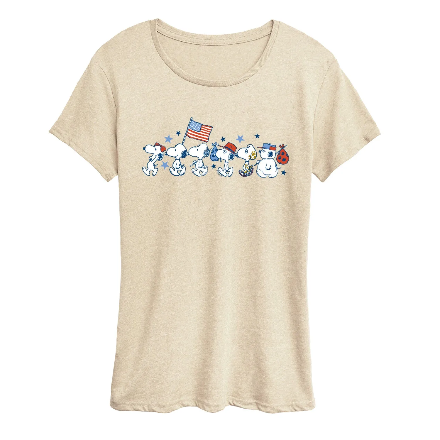 Peanuts - Snoopy Americana Lineup - Women's Short Sleeve Graphic T-Shirt sold by Zulily product image thumbnail 2