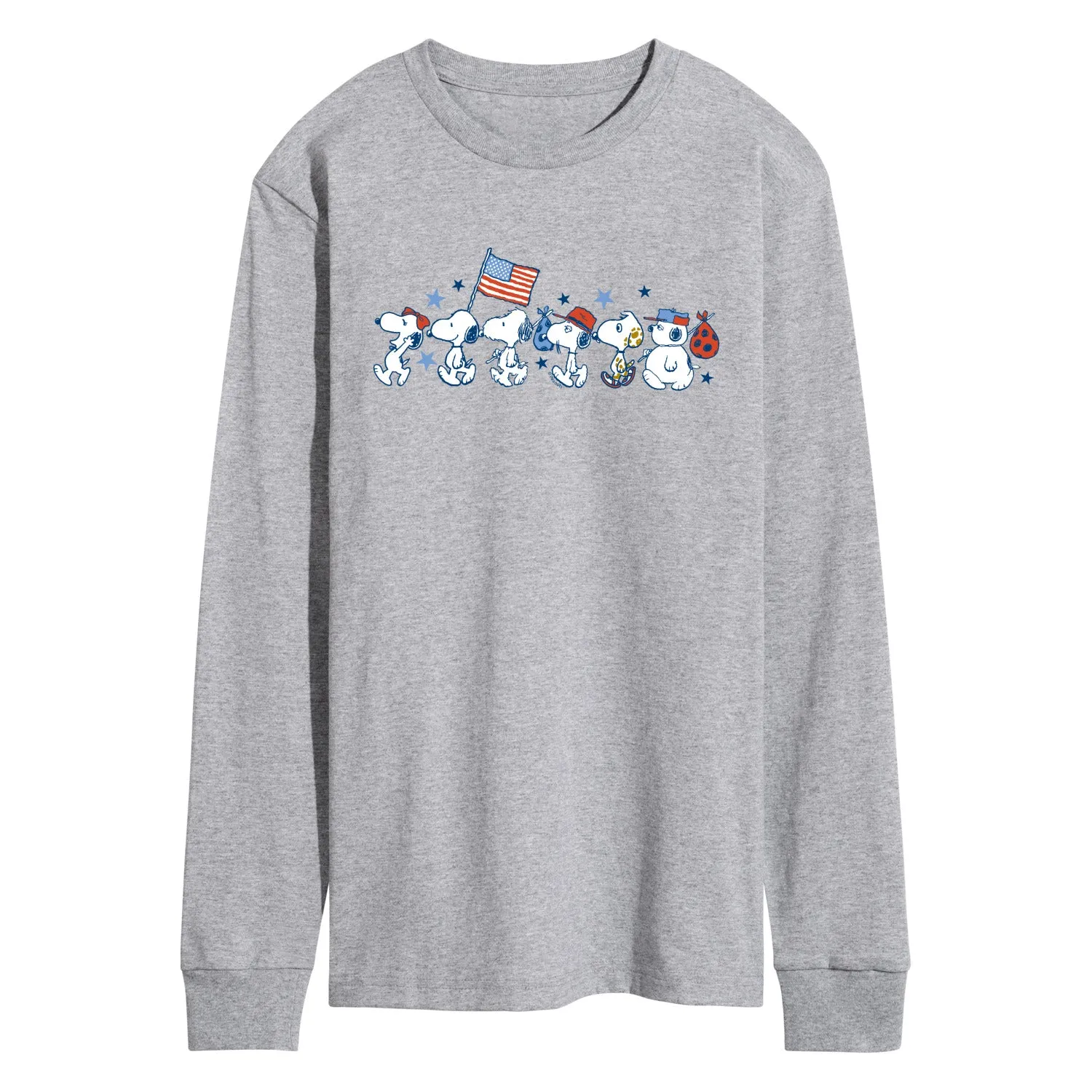 Peanuts - Snoopy Americana Lineup - Men's Long Sleeve Graphic T-Shirt sold by Zulily