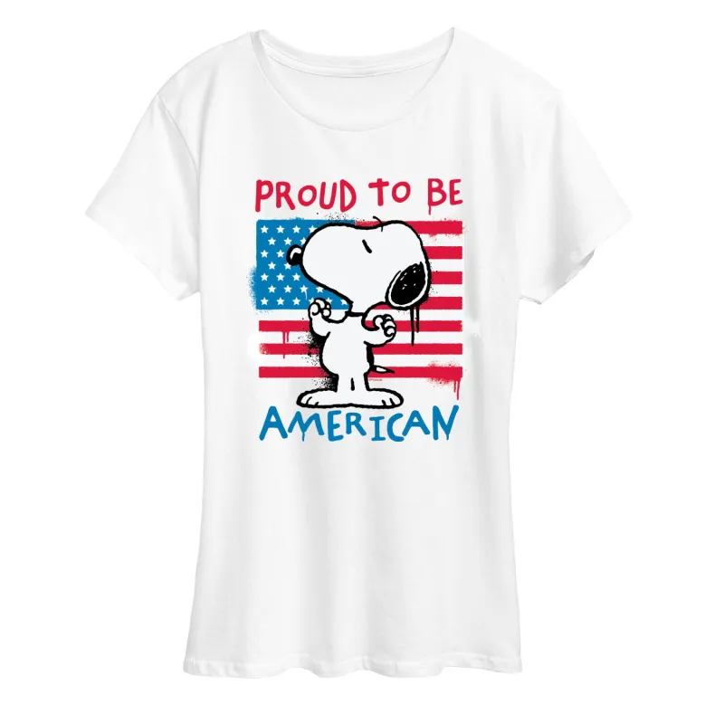 Peanuts - Snoopy Street USA - Women's Short Sleeve Graphic T-Shirt sold by Zulily