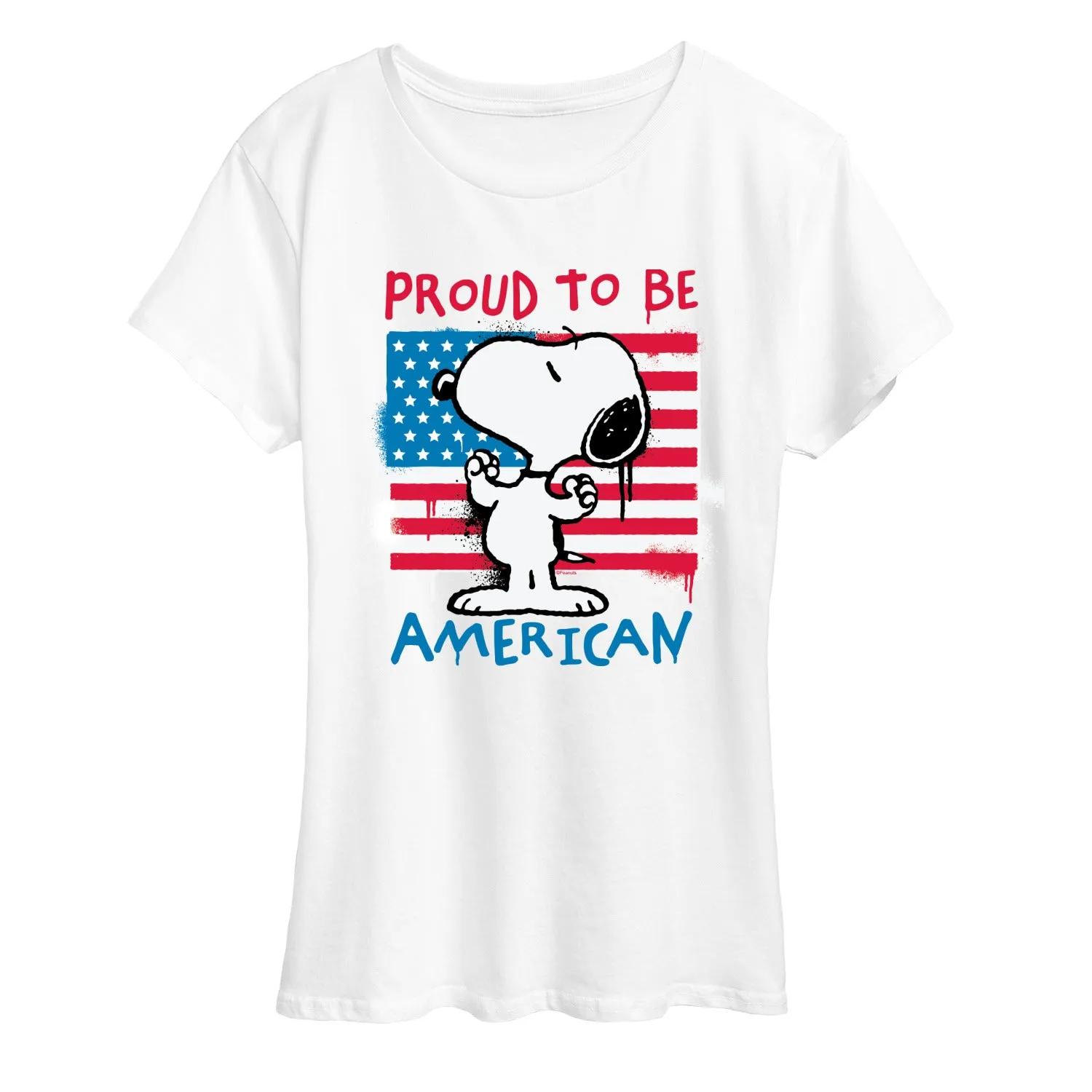 Peanuts - Snoopy Street USA - Women's Short Sleeve Graphic T-Shirt sold by Zulily