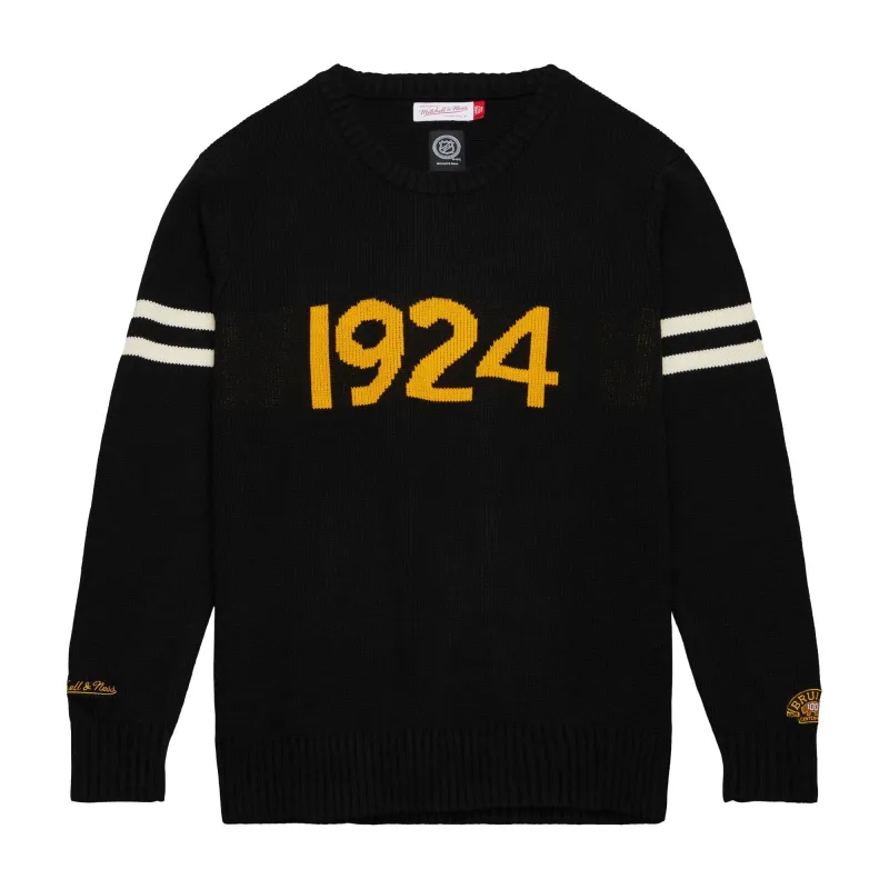 Men's Mitchell & Ness Nhl 100Th Anniversary Crewneck Sweater Bruins sold by Zulily