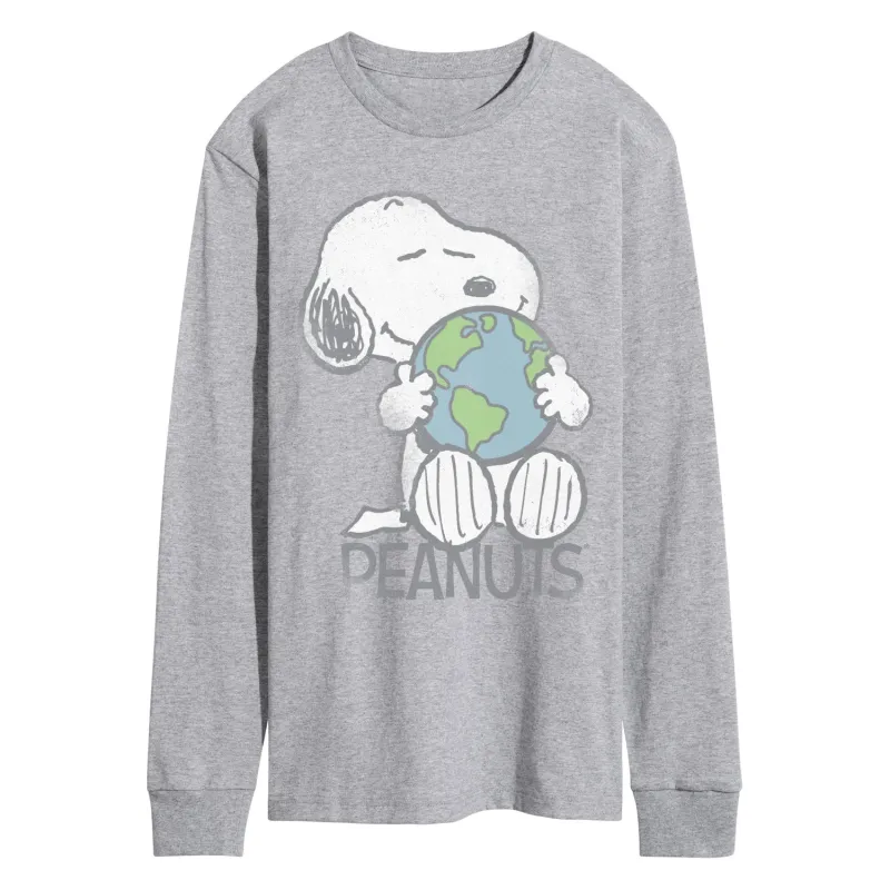 Peanuts - Snoopy Earth - Men's Long Sleeve Graphic T-Shirt sold by Zulily
