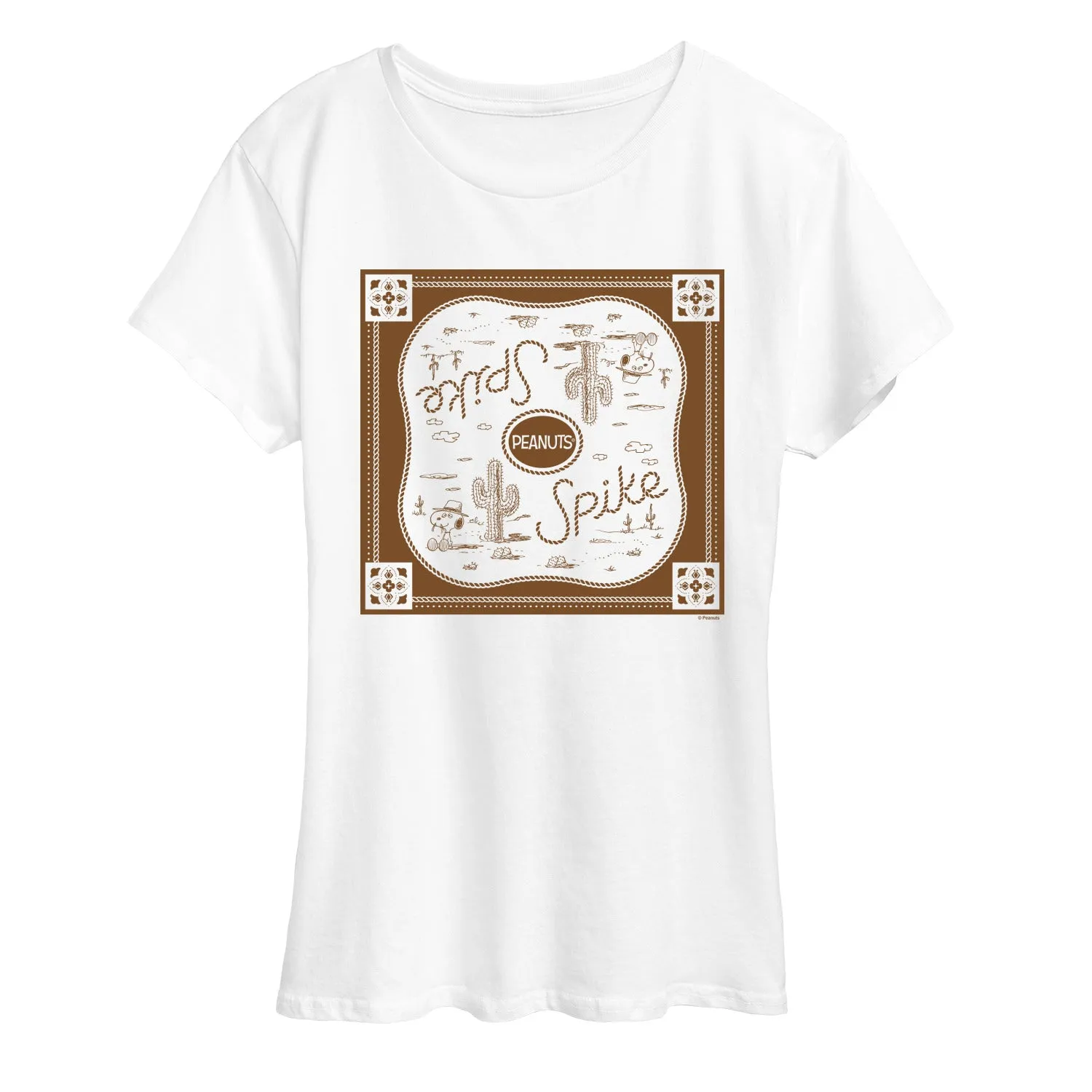 Peanuts - Spike Bandana - Women's Short Sleeve Graphic T-Shirt sold by Zulily