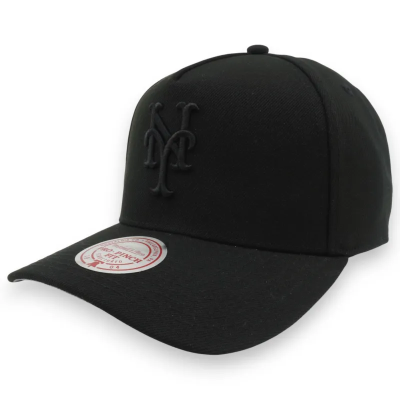 Men's Mitchell & Ness MLB Raised Up Pro Pinch Snapback Mets - Black sold by Zulily