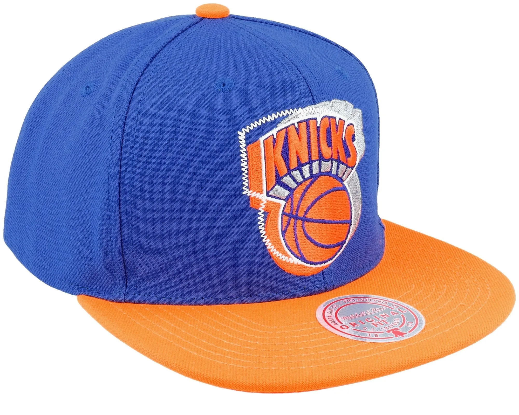 Men's Mitchell & Ness NBA Logo Blur Snapback Hwc Knicks - Blue-Orange sold by Zulily product image thumbnail 2