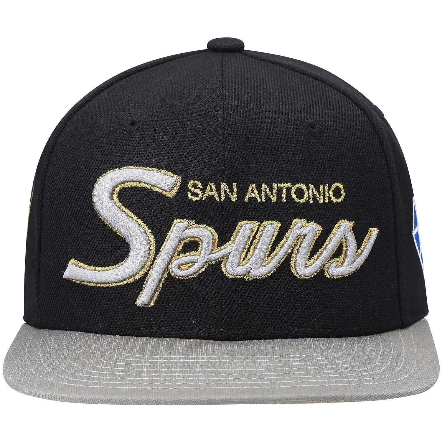 Men's Mitchell & Ness NBA 75Th Gold Snapback Spurs - Black sold by Zulily product image thumbnail 2