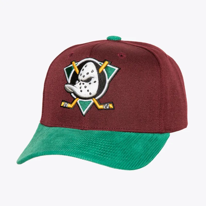 Men's Mitchell & Ness Nhl Cord Pro Snapback Vntg Ducks - Purple sold by Zulily