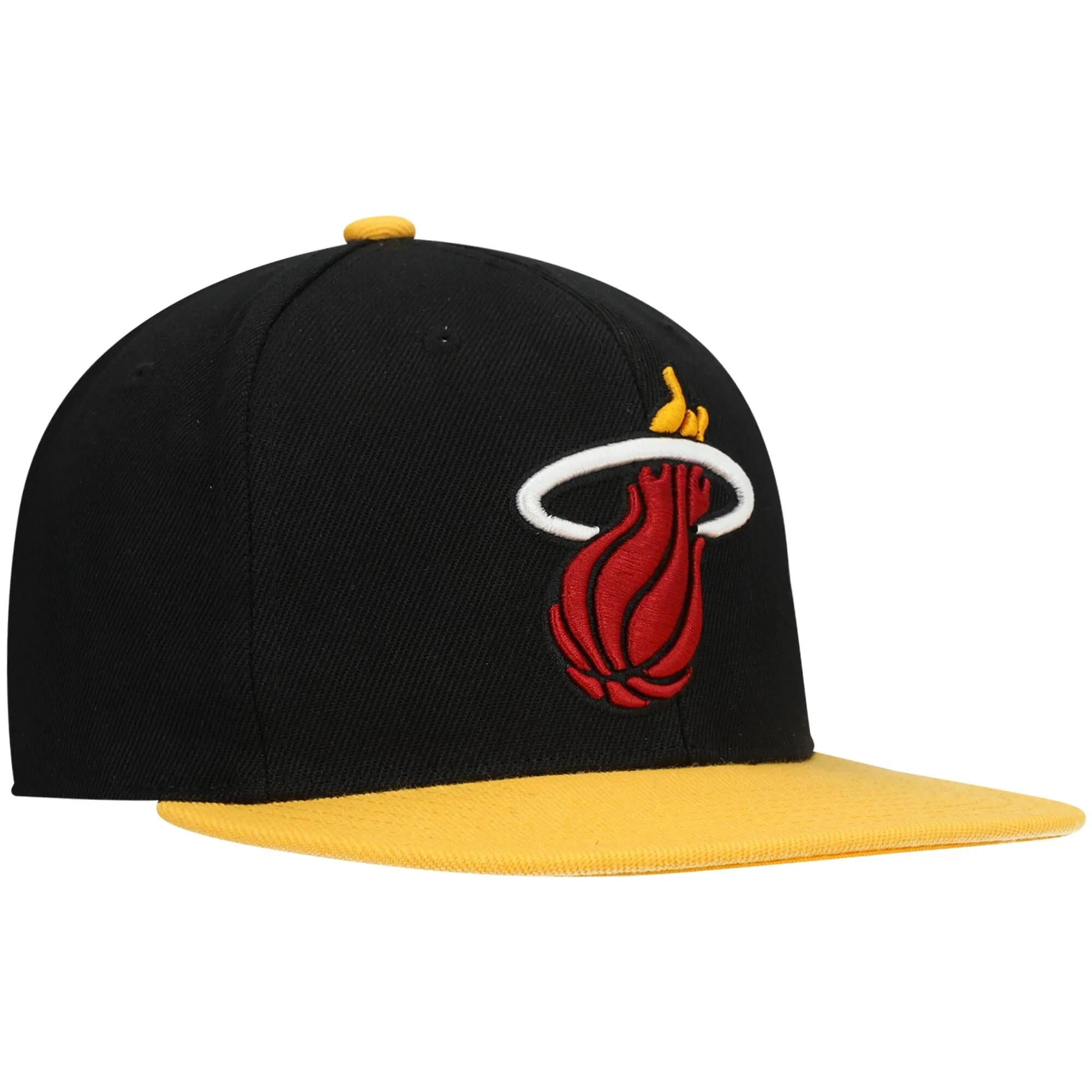 Men's Mitchell & Ness NBA Core Basic Snapback Heat - Black-Yellow sold by Zulily product image thumbnail 3