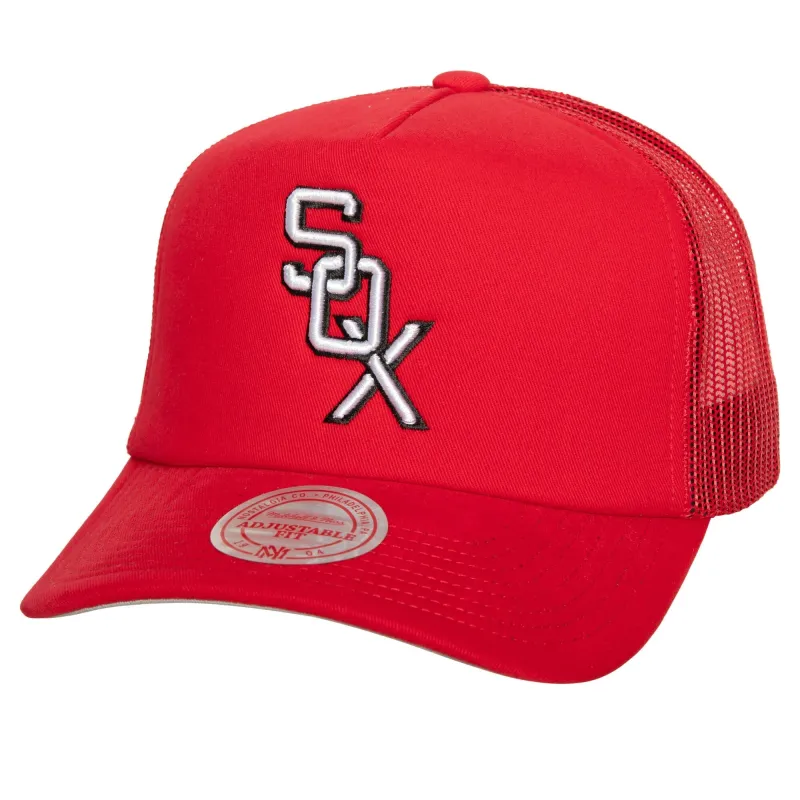 Men's Mitchell & Ness MLB Curveball Trucker Coop White Sox - Red made by Mitchell & Ness