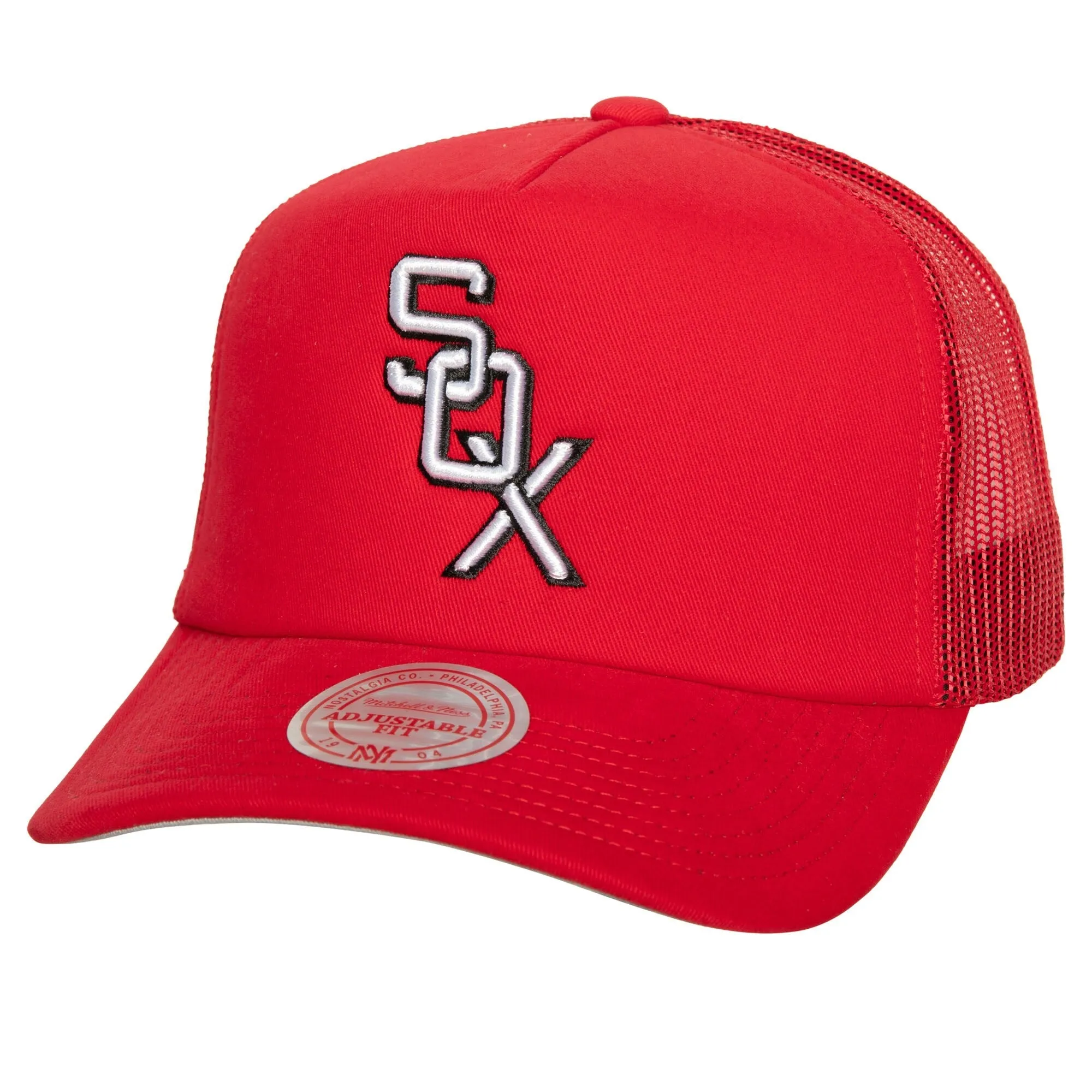 Men's Mitchell & Ness MLB Curveball Trucker Coop White Sox - Red sold by Zulily