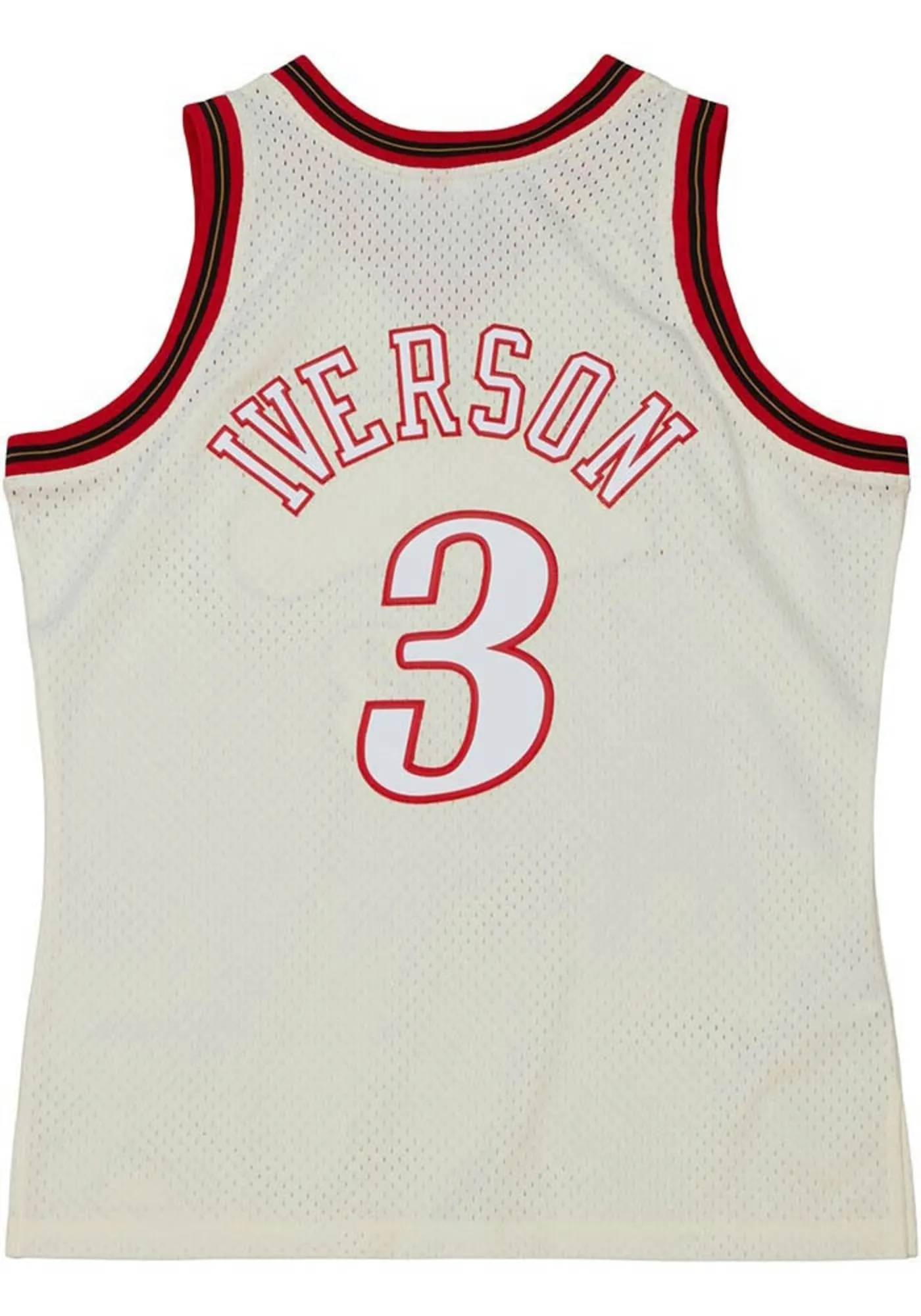 Men's Mitchell & Ness Cream Team Color Swingman Jersey 76Ers 1997 Allen Iverson sold by Zulily product image thumbnail 2