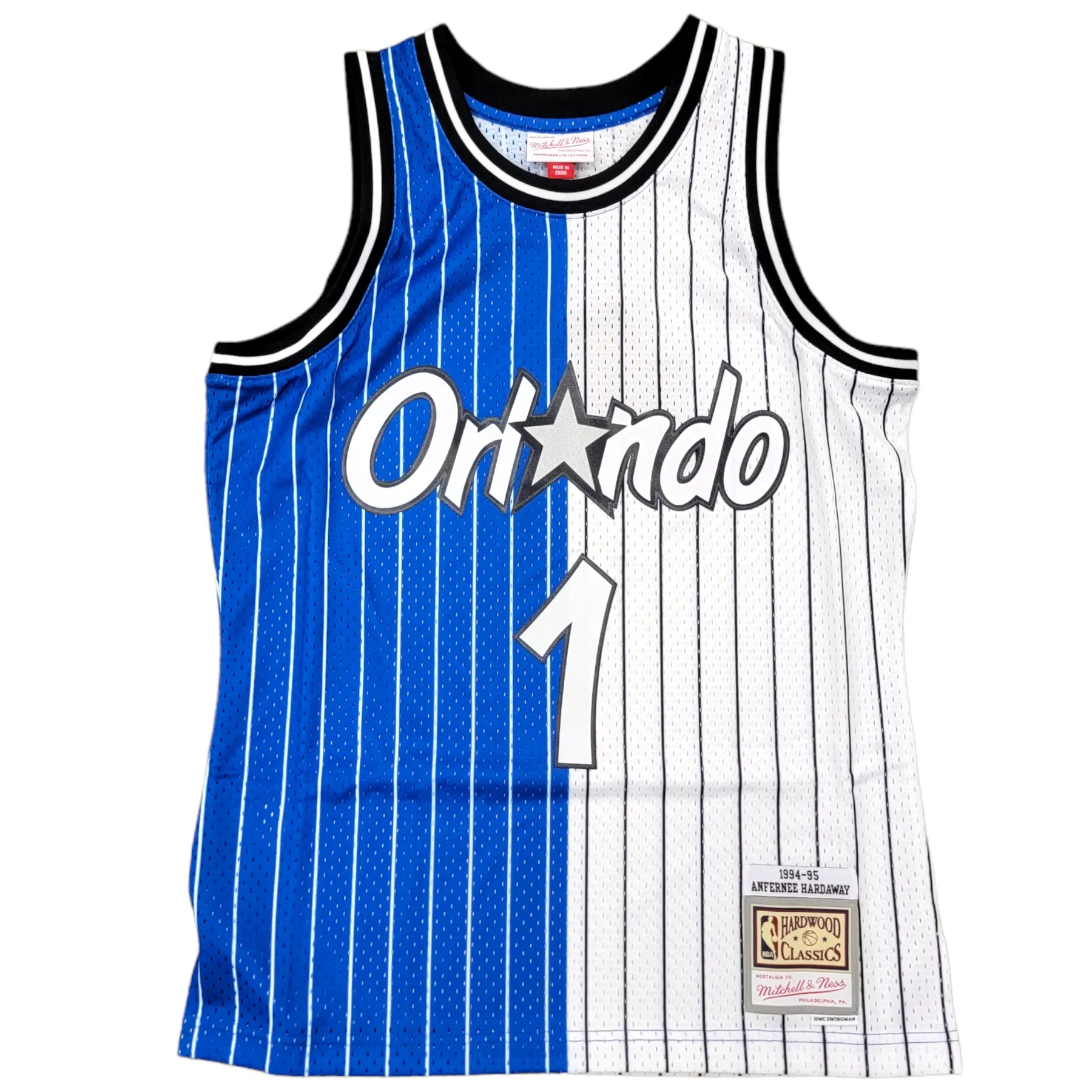 Mitchell & Ness NBA Split Swingman Jersey Orlando Magic 1994 Anfernee Hardaway sold by Zulily