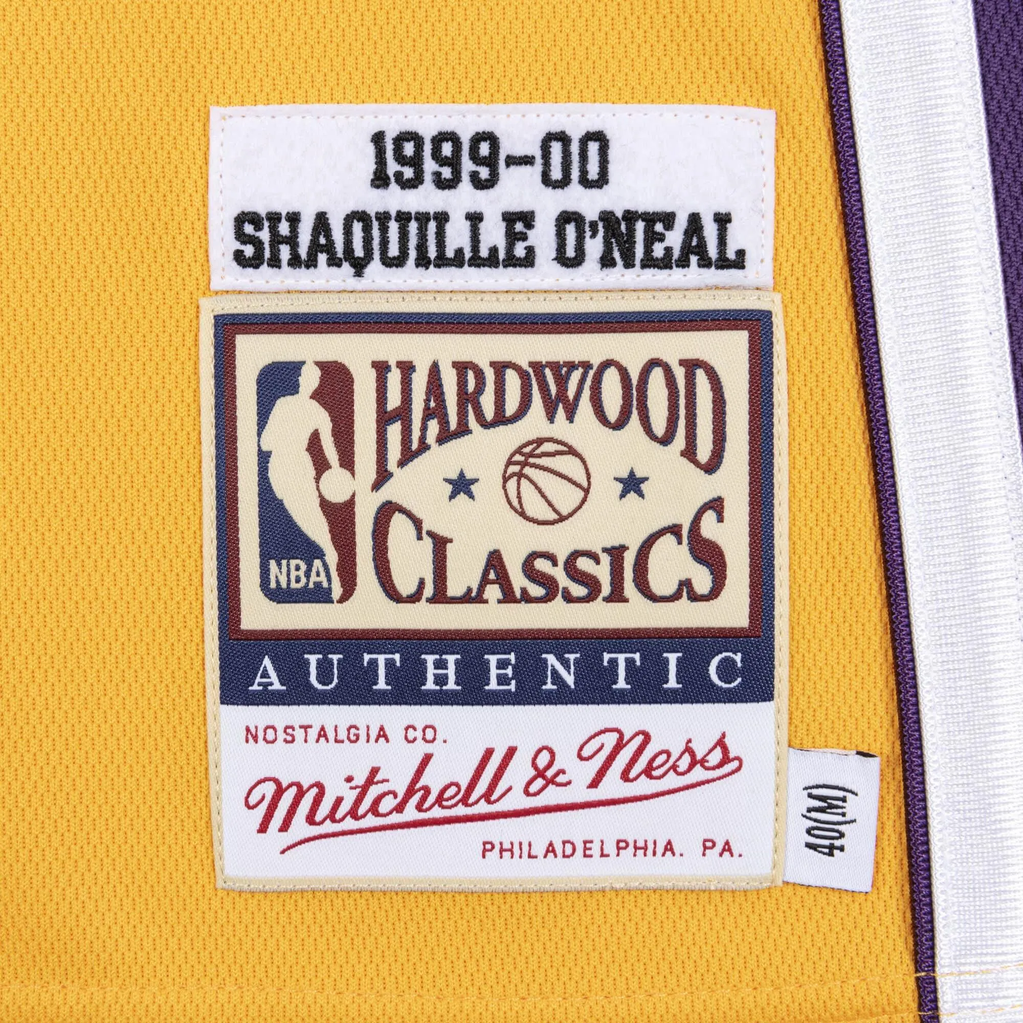 Men's Mitchell & Ness NBA Authentic Jersey 99 Los Angeles Lakers Shaquille O'Neal sold by Zulily product image thumbnail 3