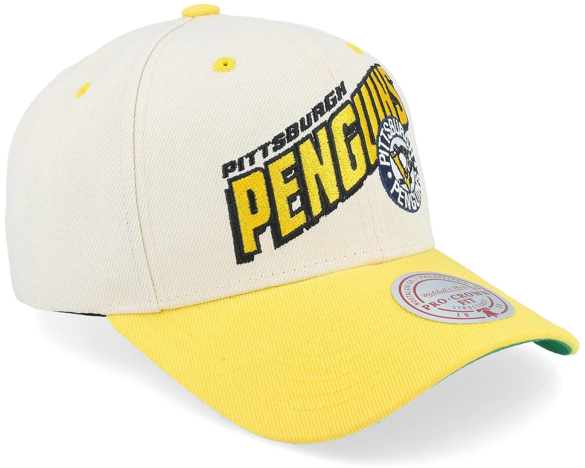 Men's Mitchell & Ness Nhl Retro Type Pro Snapback Vntg Penguins - Off White sold by Zulily product image thumbnail 2