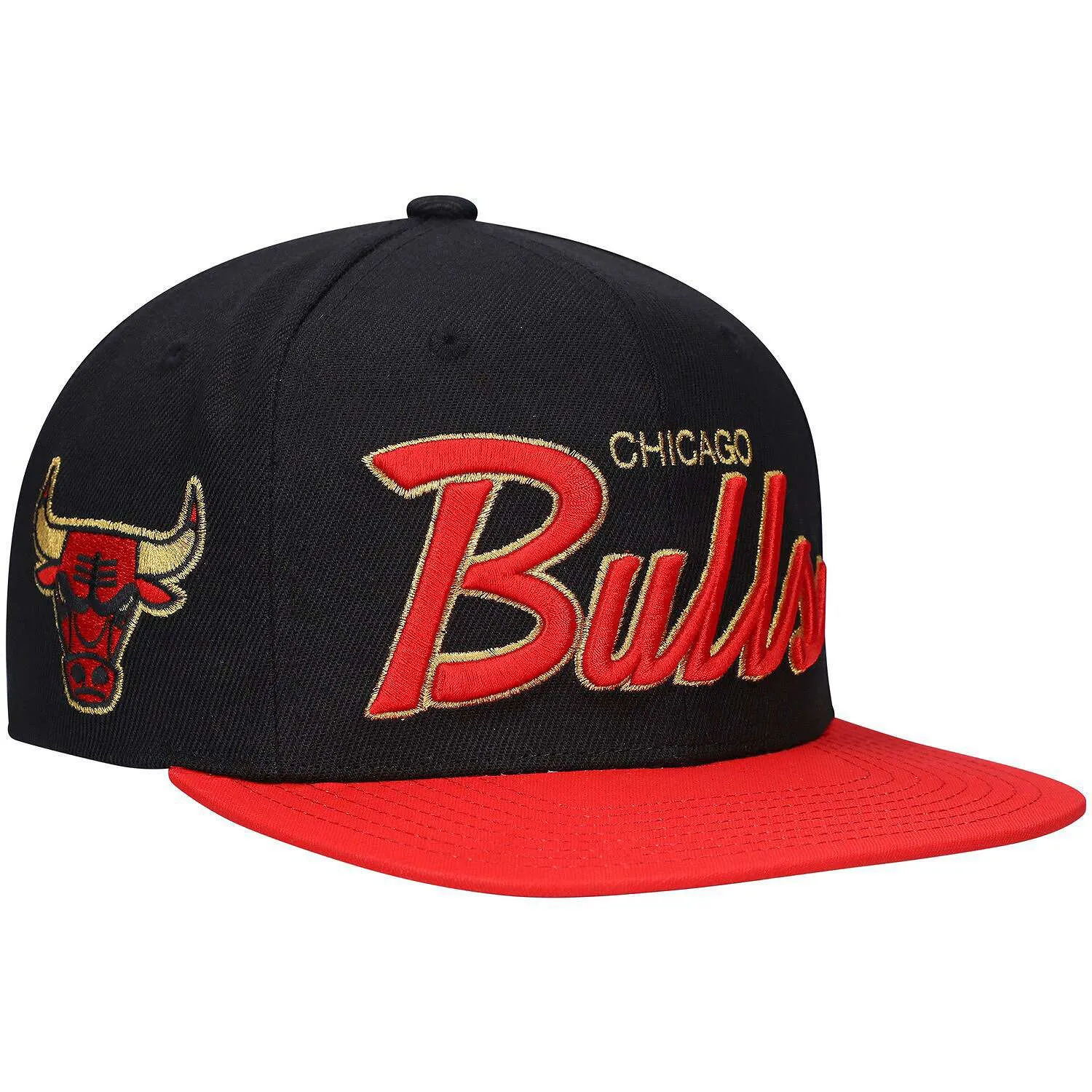 Men's Mitchell & Ness NBA 75Th Gold Snapback Bulls - Black sold by Zulily product image thumbnail 3