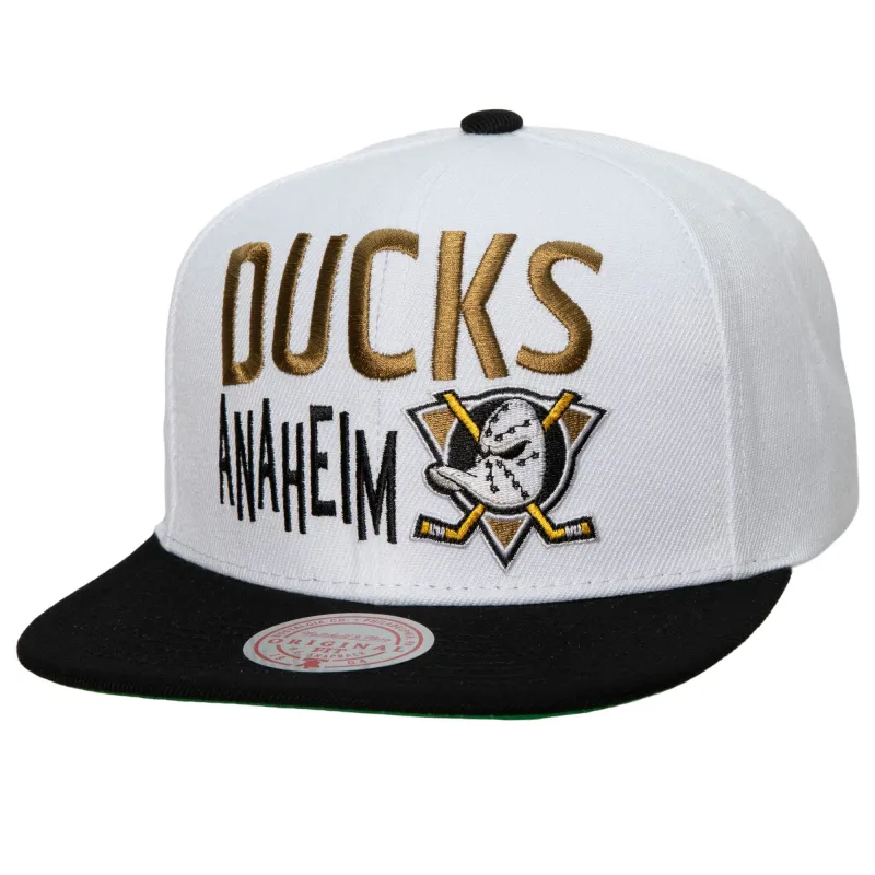 Men's Mitchell & Ness Nhl Toss Up Snapback Ducks - White sold by Zulily