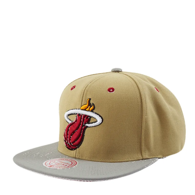 Men's Mitchell & Ness NBA Classic Canvas Snapback Heat - Tan sold by Zulily