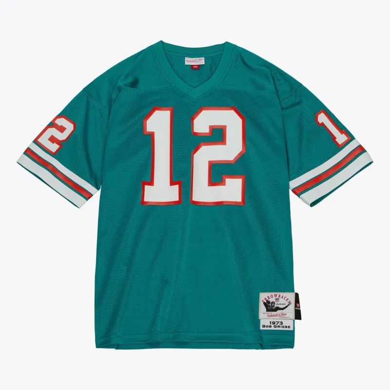 Men's Mitchell & Ness NFL Dark Jersey Dolphins 1973 Bob Griese sold by Zulily