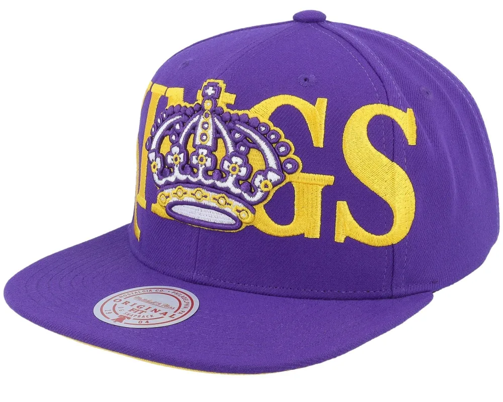 Men's Mitchell & Ness Nhl Full Frontal Snapback Vntg Kings - Purple made by Mitchell & Ness