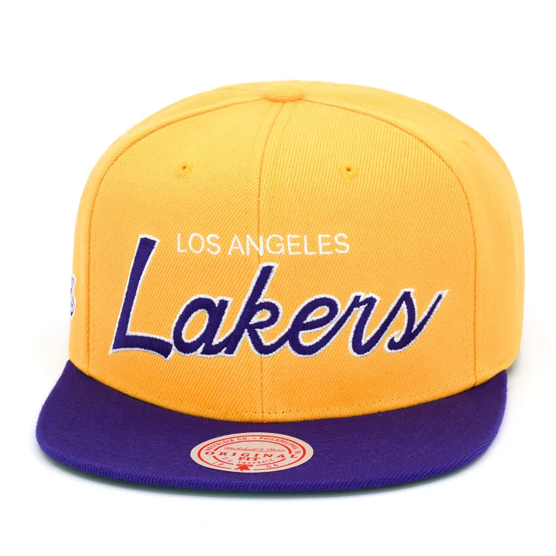 Men's Mitchell & Ness NBA Sports Specialty Snapback Hwc Lakers sold by Zulily