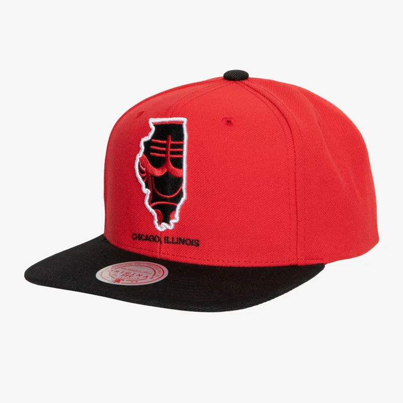 Men's Mitchell & Ness NBA Team Insider Snapback Hwc Bulls - Red-Black sold by Zulily