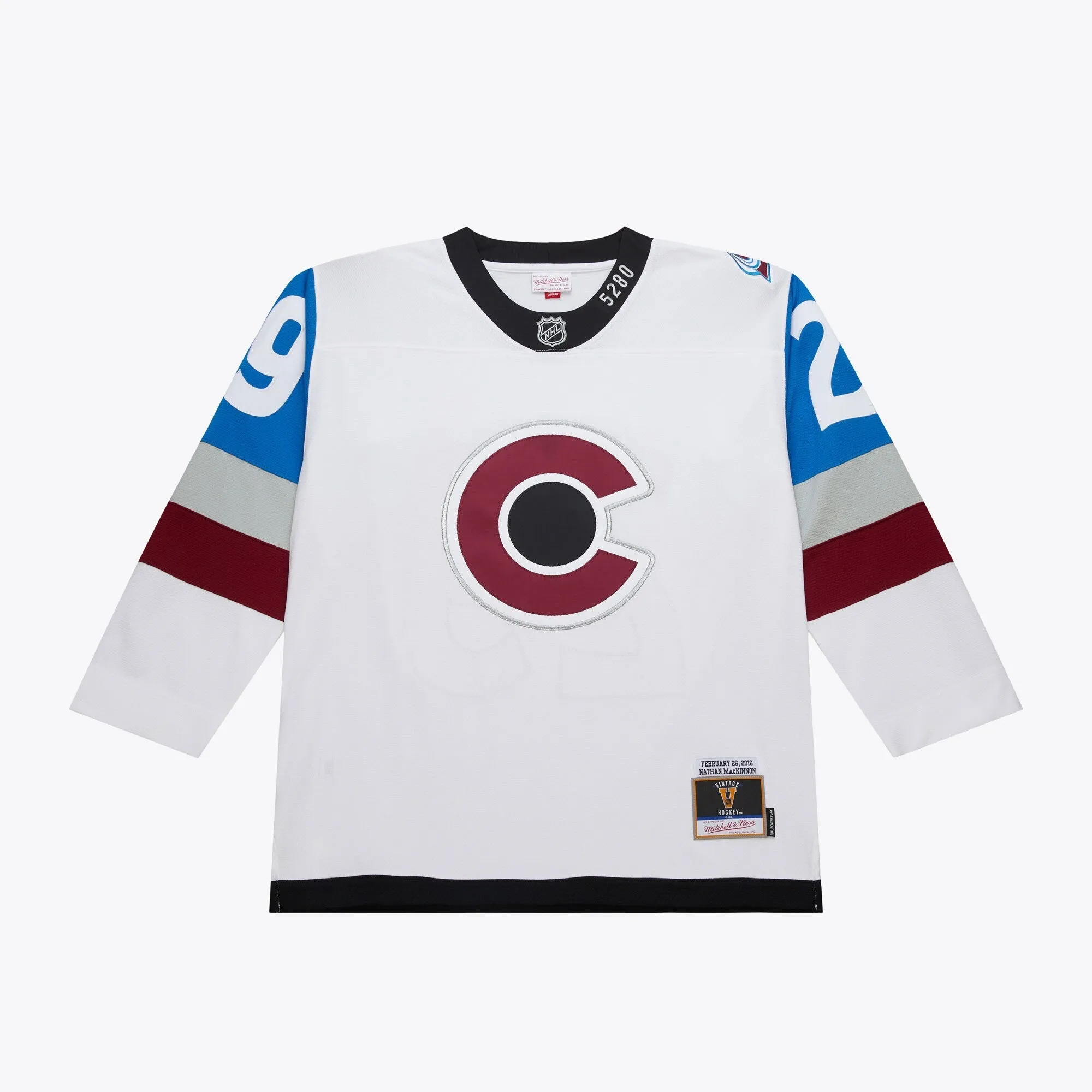 Men's Mitchell & Ness Nhl White Jersey Avalanche 2016 Nathan Mackinnon sold by Zulily