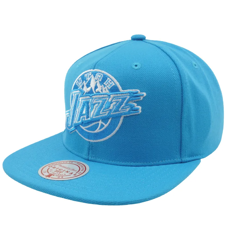 Men's Mitchell & Ness NBA Back To Basics Snapback Hwc Jazz - Light Blue sold by Zulily