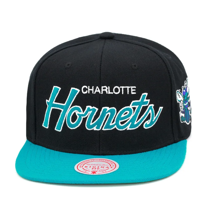 Men's Mitchell & Ness NBA Team Script 2.0 Snapback Hwc Hornets sold by Zulily
