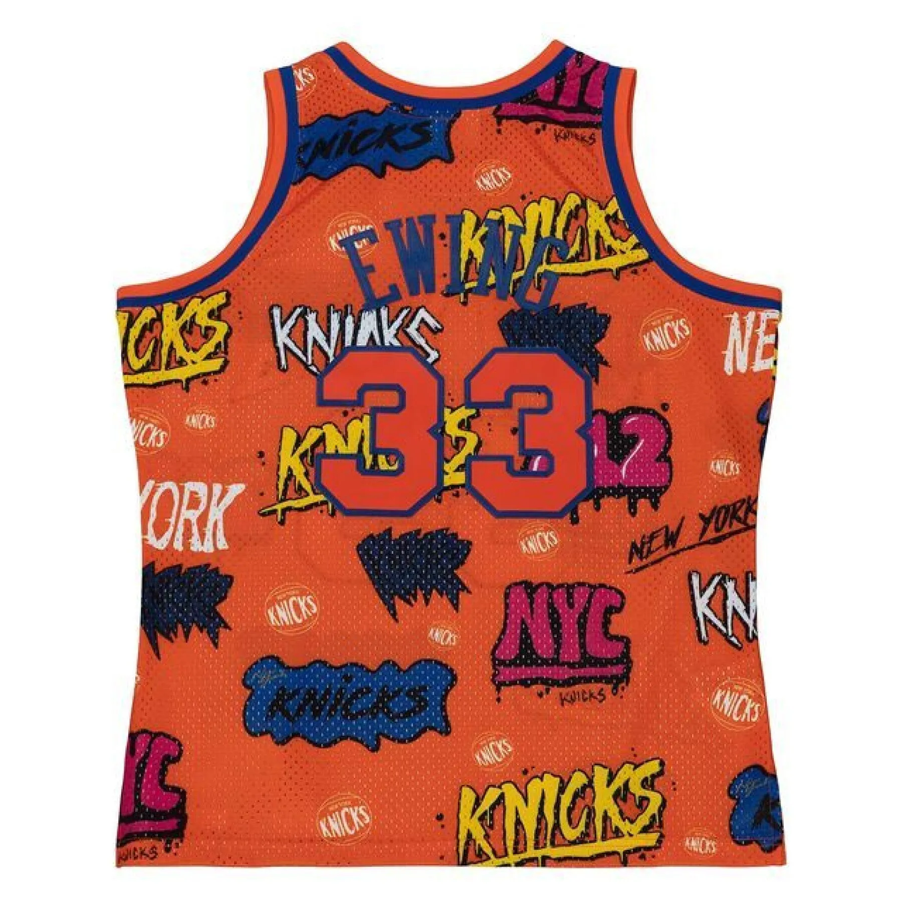 Men's Mitchell & Ness Slap Sticker Swingman Jersey Knicks 1991 Patrick Ewing sold by Zulily product image thumbnail 2