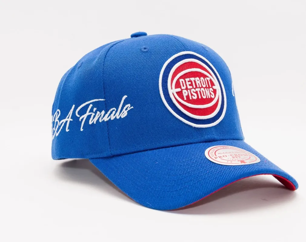 Men's Mitchell & Ness NBA Champ Wrap Pro Snapback Hwc Pistons - Blue made by Mitchell & Ness