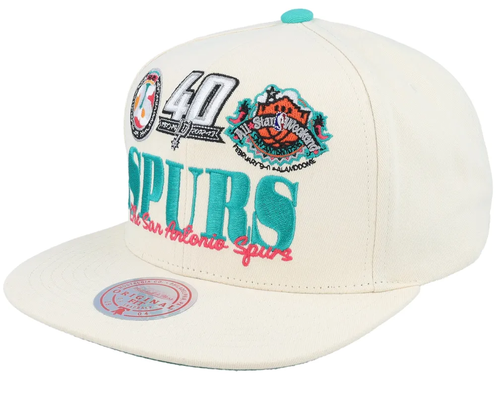 Men's Mitchell & Ness NBA Reframe Retro Snapback Hwc Spurs sold by Zulily